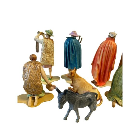 DePose Italy Nativity Figures Set Of 12 Plastic Shepherds Wise Men Animals - Picture 8 of 11